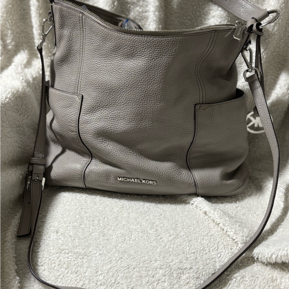 Michael Kors Taupe Leather Shoulder Bag